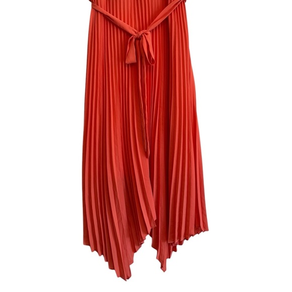 Nanette Nanette Lepore Women's Georgette Sharkbite Hem Orange Maxi Dress - Picture 6 of 10